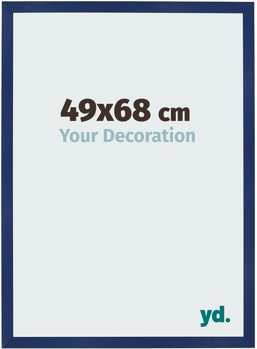 Your Decoration - Fotolijst 49x68 cm - MDF - Donkerblauw Geveegd - Bologna