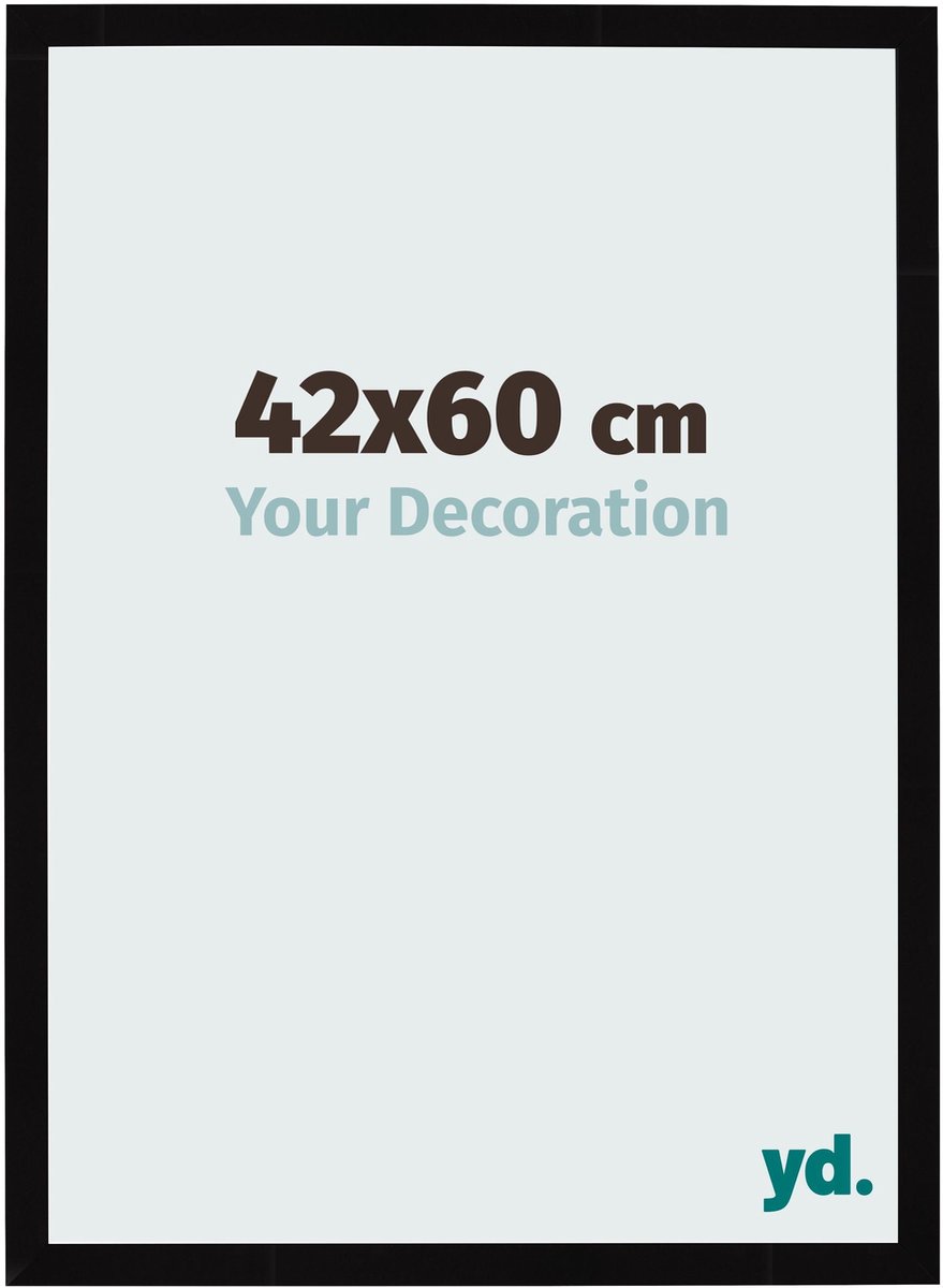 Your Decoration - Fotolijst 42x60 cm - MDF - Zwart Hoogglans - Bologna