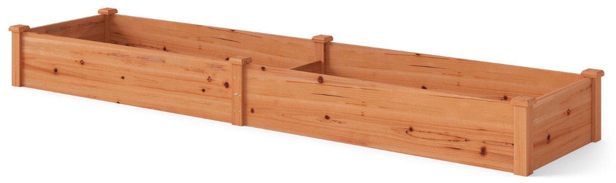 SureDeal® - Plantenbak - Verhoogd Tuinbed Hout - Buiten Eenvoudig Monteren - 240x60x25 cm - Zoals het beeld toont