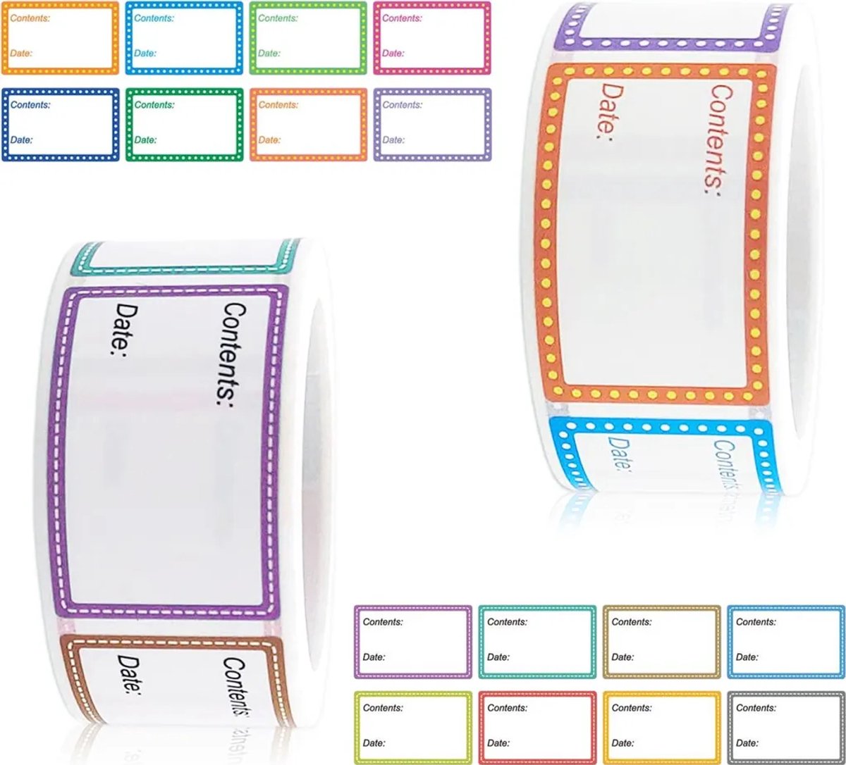 2 rollen/1000 vellen stickerstickers Geschikt voor het markeren van verfdozen