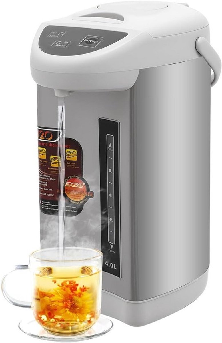 4L Warmwaterdispenser met Thermostaat en 3 Waterstanden voor Keuken en Kantoor