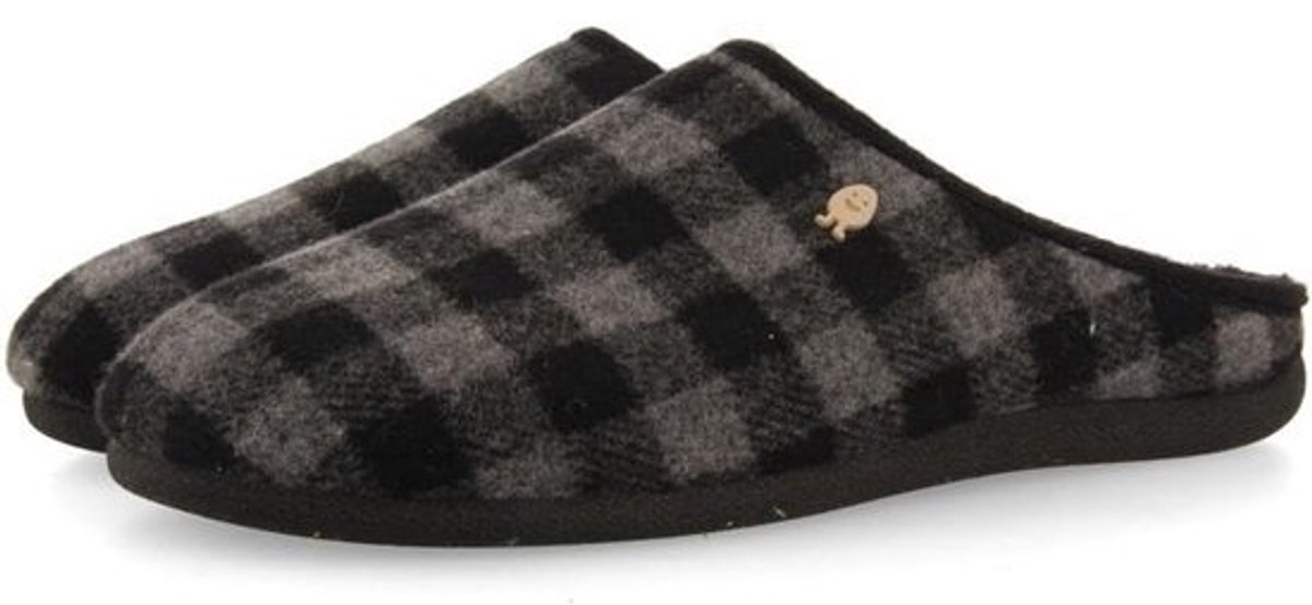 Warme Heren Pantoffels met Ruitpatroon - Comfortabele Binnenzool - Natuurlijke Rubber Zool