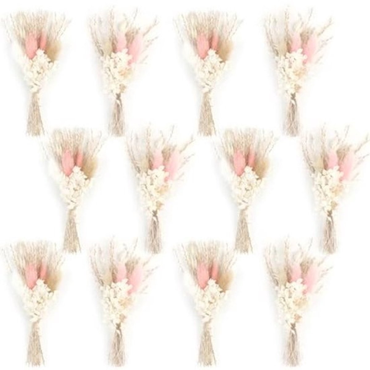 12 stuks mini-bloemen boeket - gedroogde wilde bloemen voor decoratie