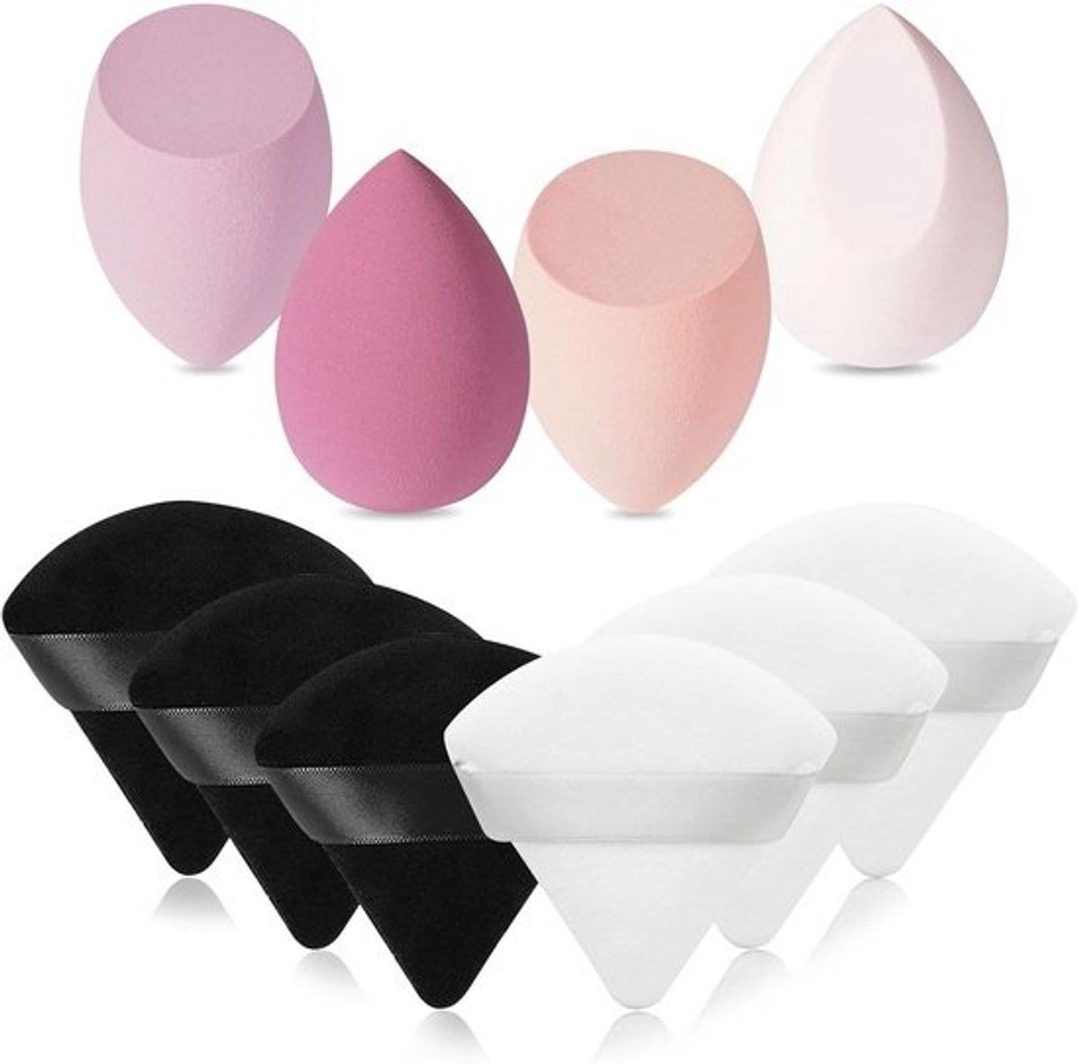 Make-up Spons Set - Cosmetische Blender - Foundation Aanbrengen - Nat en Droog Gebruik - 8 Stuks - Gradiënt Kleur