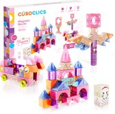 CuboClics Prinsessenset - Magnetische Bouwblokken 62 Stuks - Magnetisch Speelgoed - 3D Bouwstenen - 15 Vormen - STEM Bouwspeelgoed - Vanaf 3 Jaar