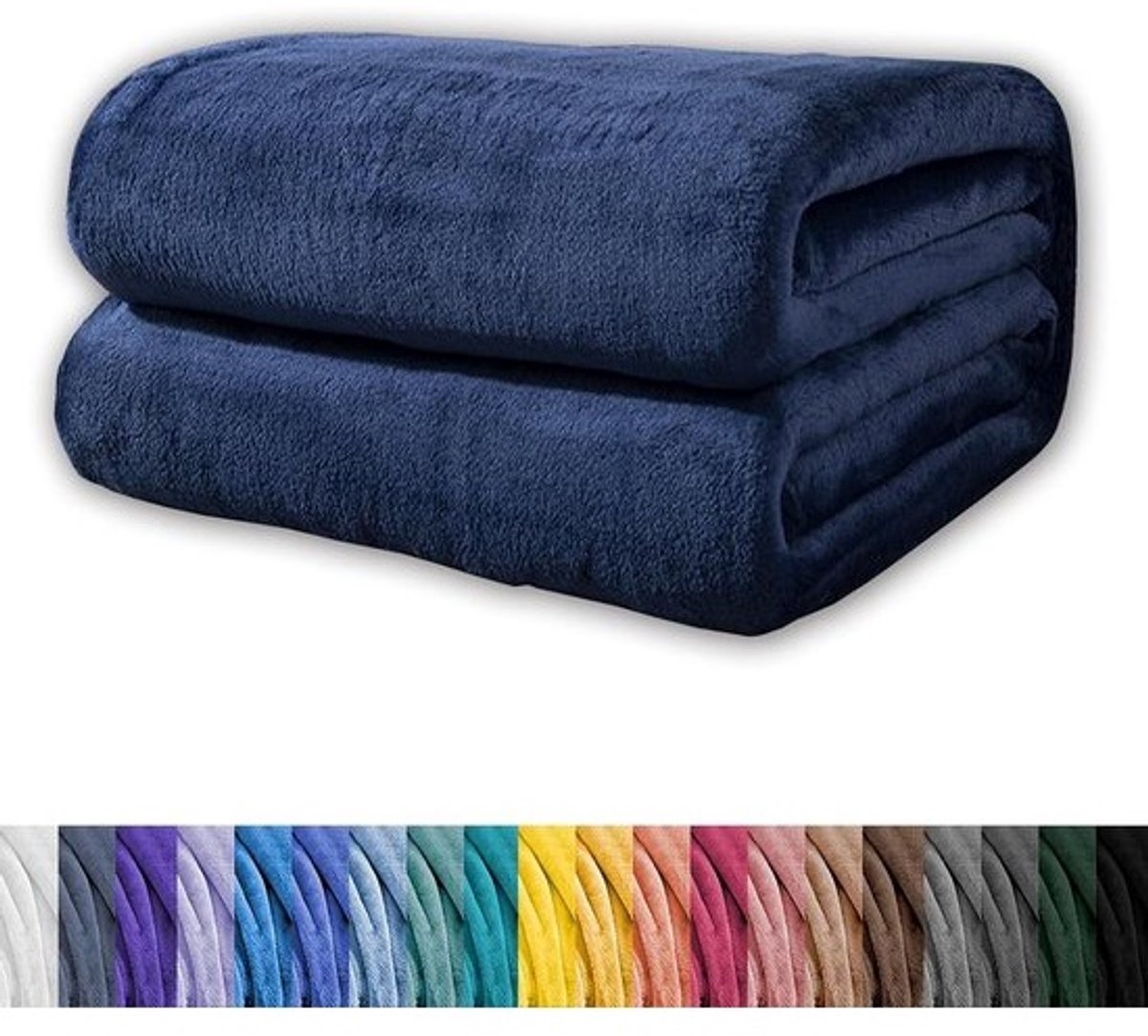Verzwaarde Deken - Bank Plaid Bed Deken - Ontspanning comfort - Extra dik 230Gsm - 100 x 250 cm - Marineblauw