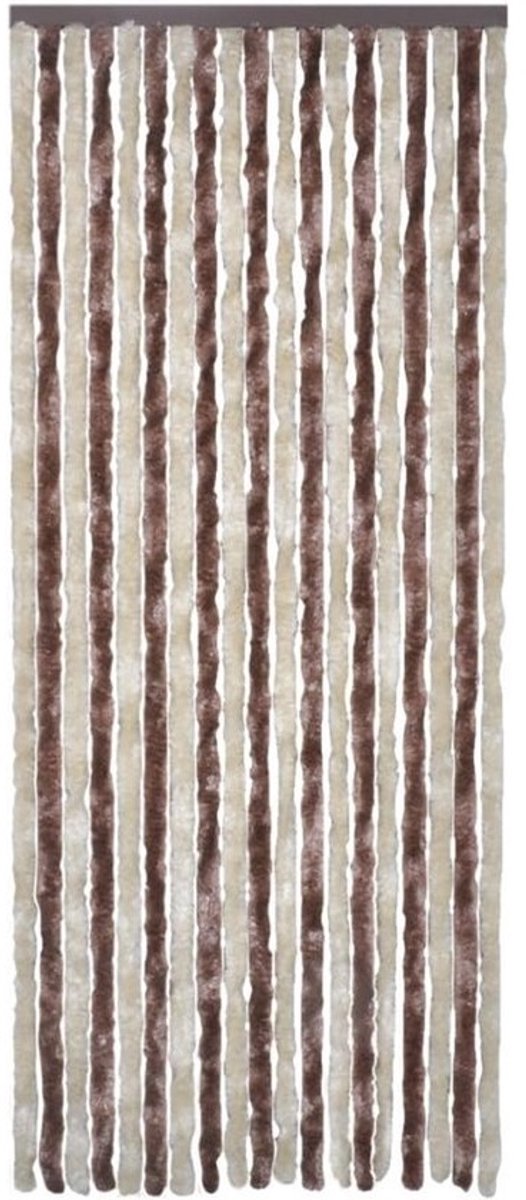 Insectengordijn voor Deuren - Bruin-Beige, Verstelbare Breedte en Lengte 90 x 220 cm