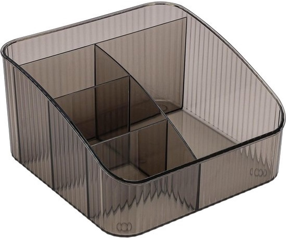 Makeup Organizer - 5-Vaks Cosmetic Organizer voor Desk, Badkamer, en Kledingkast - Grijs