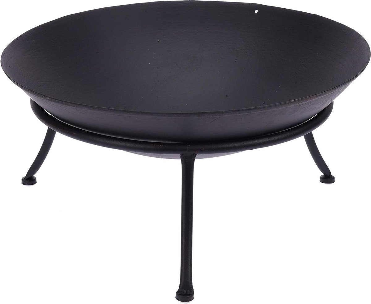 Vuurschaal - Buitenhaard - Terras Verwarmen - Afneembare Schaal - Diameter 47 cm - Zwart