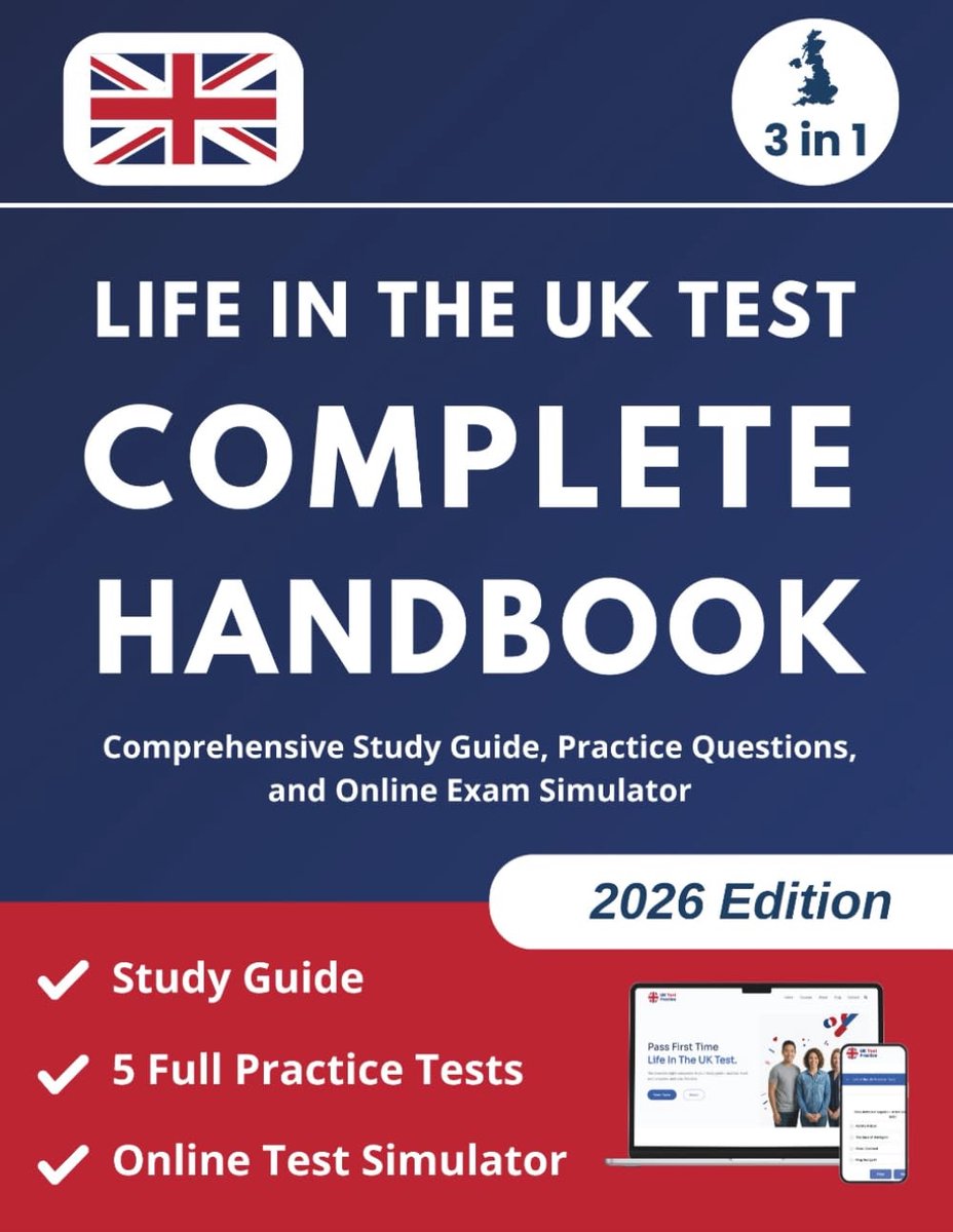 Life in the UK Test Complete Handbook: Comprehensive Study Guide, Practice Questions, and Online Exam Simulator - ShopVlot