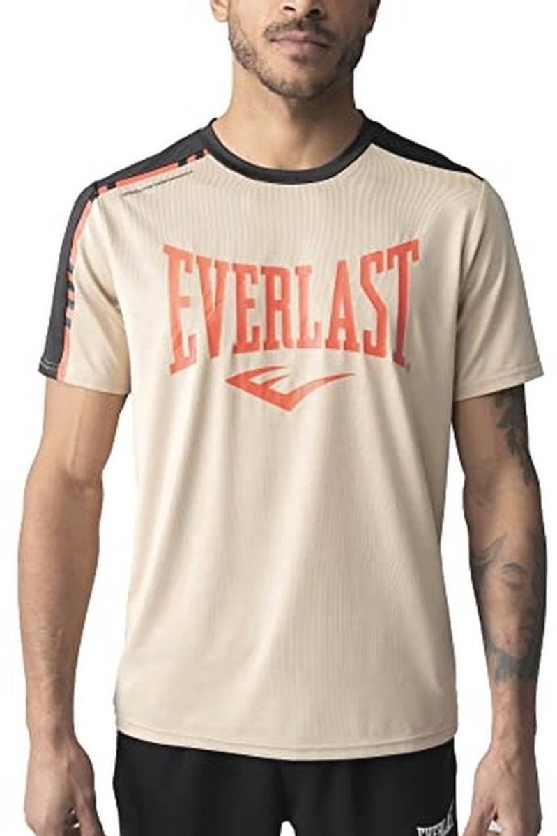 Heren T-shirt Beige met Grafisch Ontwerp