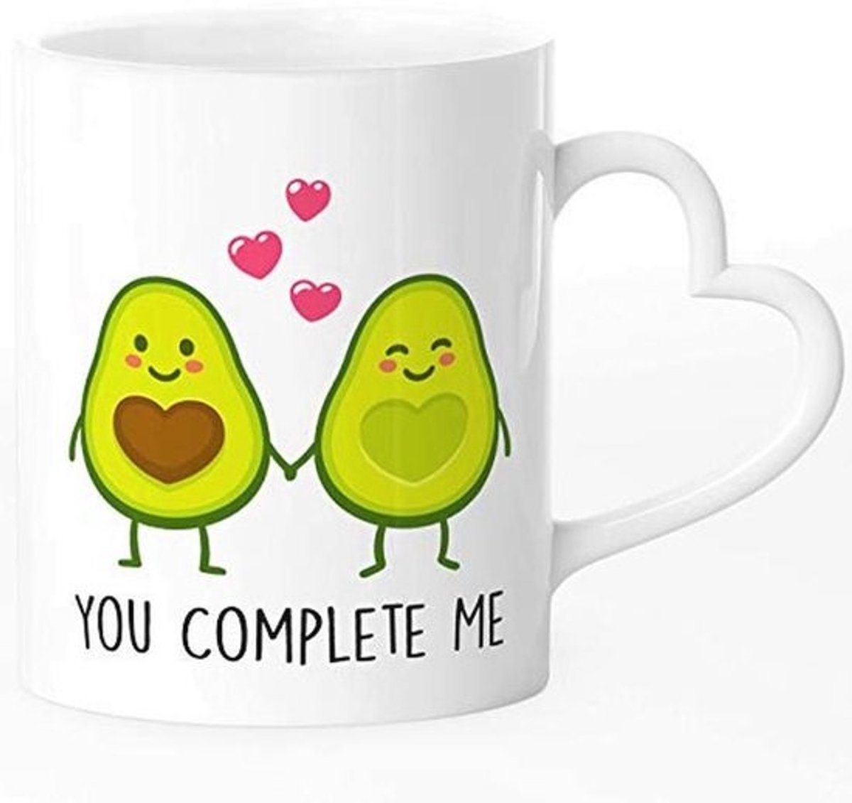 Liefdesmok met hartje en avocado motief - Perfect cadeau voor Valentijn en andere gelegenheden