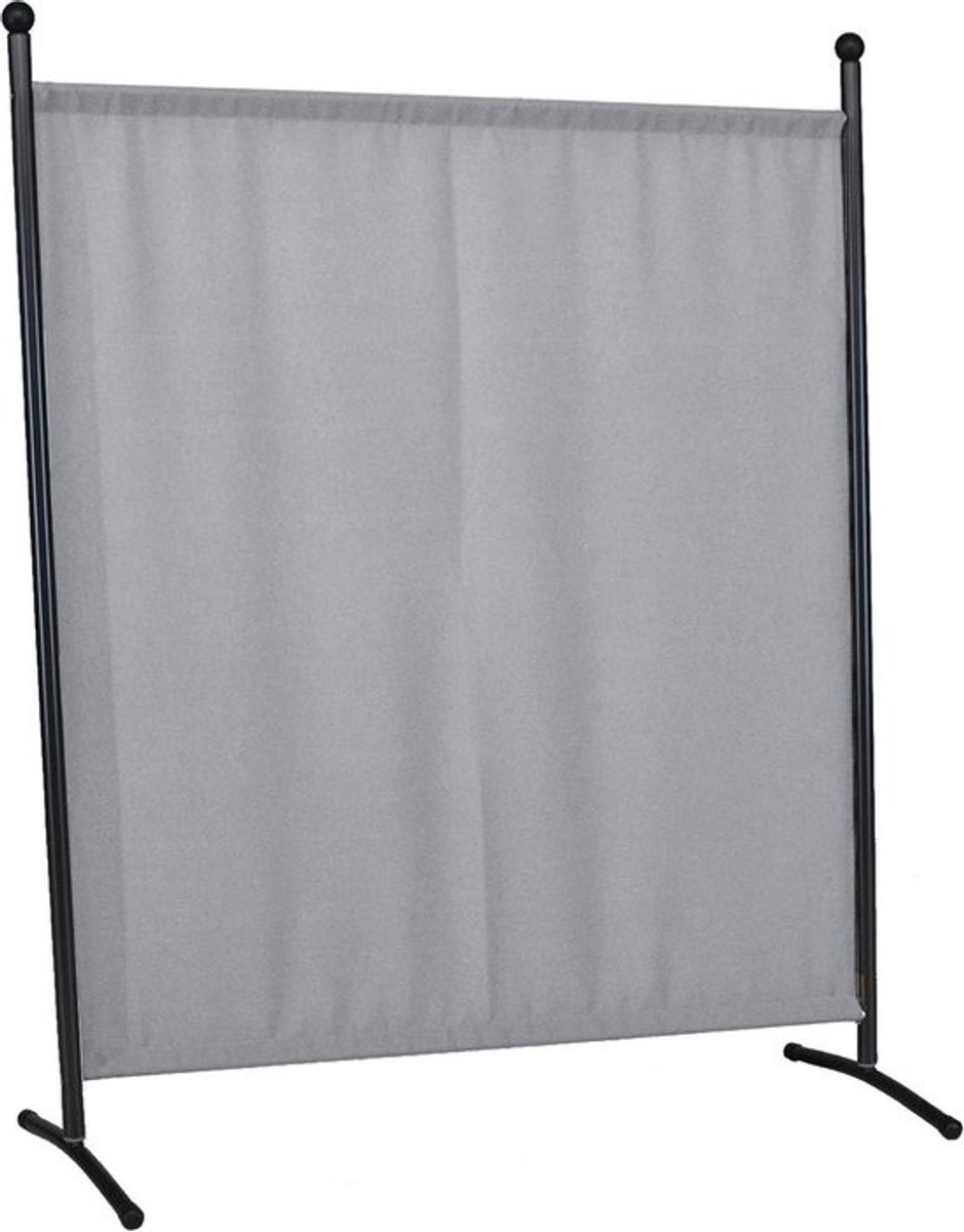 Scheidingswand ijzergrijs met Swingtex bekleding – 178 x 178 cm