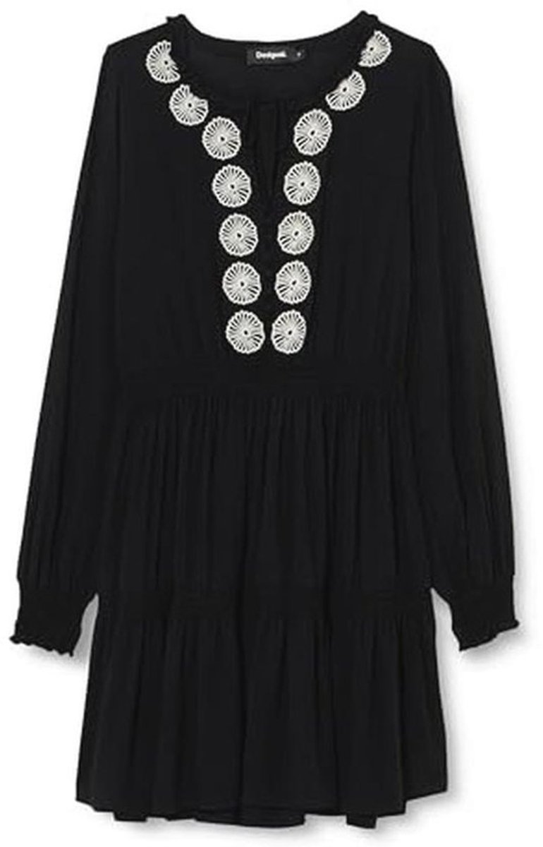 Dames Woven Jurk met Lange Mouwen