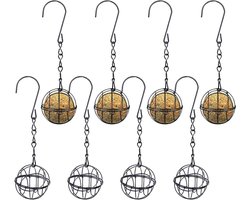 Vogelvoederset - Voederstation Suet Ball Houder - Vogels Voeren - Weerbestendig Metaal - 26 x 20 x 7 cm