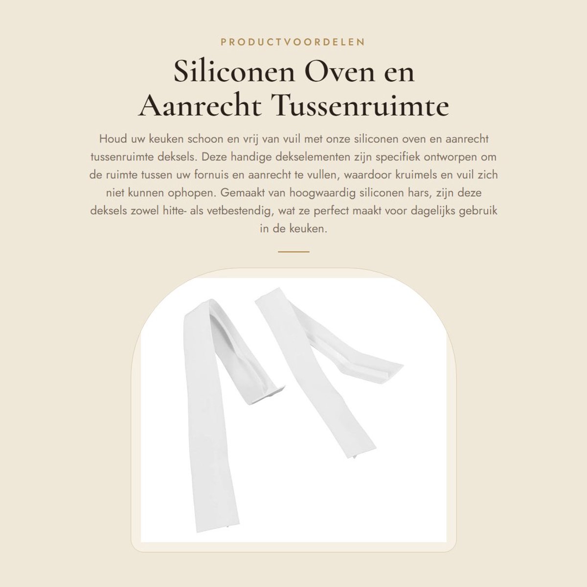 Dailygoods- Ovenstrip 2 Stuks - Siliconen Hittebestendig - Antivettig - Waterdicht - Slijtvast - Afmetingen 53 x 5.2 x 1 cm / 65 x 5.2 x 1 cm - Kookplaatstrip