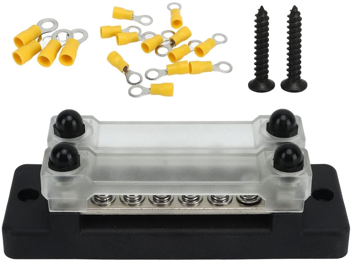 Dailygoods - Stroomdistributieblok met 6 Terminals voor Auto en Boot