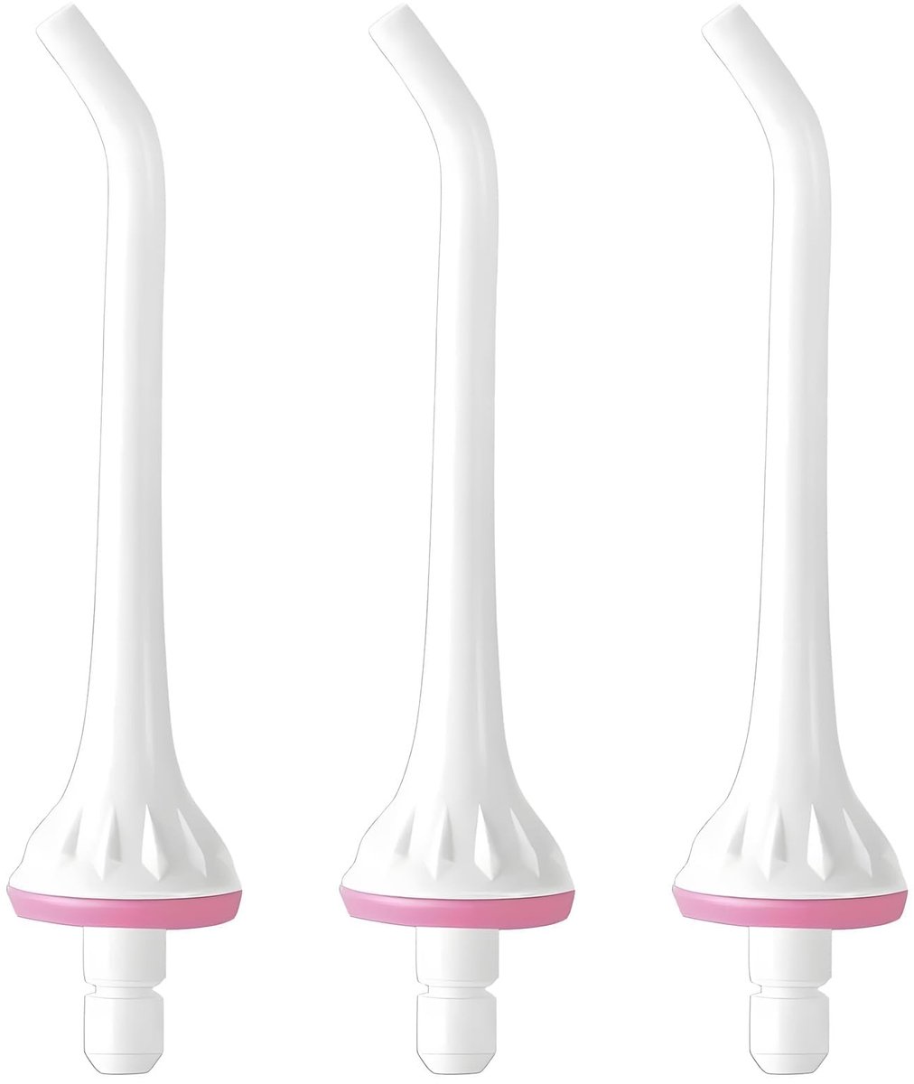 Dailygoods- Monddouche Opzetstukken Set van 3 - Reservepunten voor Waterflosser - Hoogwaardig ABS-Materiaal - Duurzaam - Rubber Afdichtring - Effectieve Mondhygiëne - Waterflosser Mondstukken