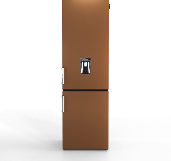 Nunki Large H2O – Koel-vriescombinatie – Waterdispenser – E-klasse – 268 liter – Brown Matte Metallic