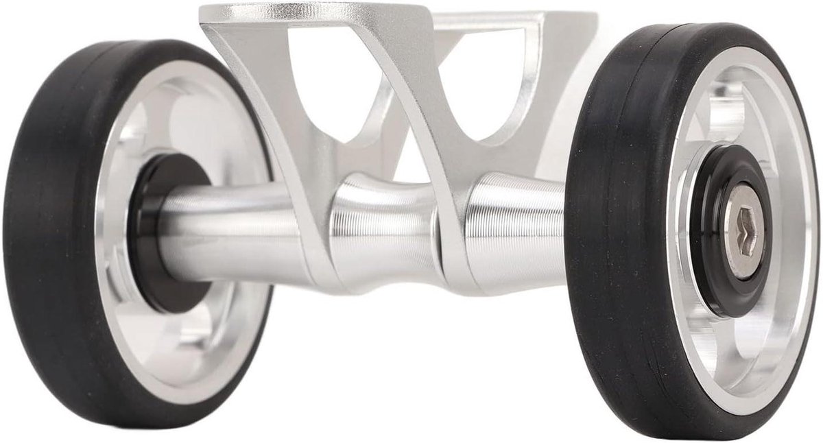 Vouwfiets Wielen - Spatbord Rollers - Fiets Stabiliteit - Lichtgewicht Aluminium - 38.5mm Diameter - Zilver