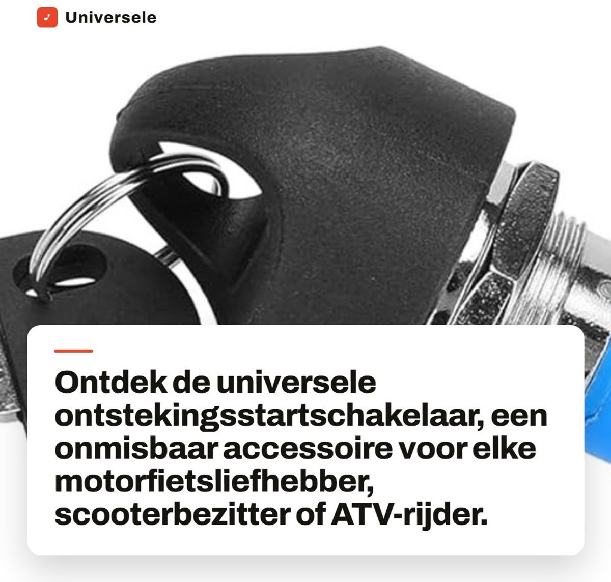 Dailygoods - Universele ontstekingsstartschakelaar - Hoogwaardige ABS - Geschikt voor scooters en motorfietsen - Betrouwbare startco...