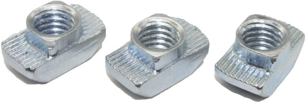 Dailygoods- Hamermoermoer 50 Stuks - Schroefdraad M6 - Stalen Groef - Indraaibaar - Centreringsstang - Galvanisch Verzinkt - Schroef
