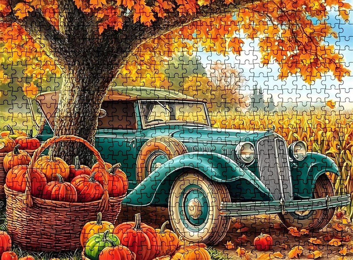 Houten Puzzel - Denkspel Denksport - Familie Entertainment - Hoge Resolutie Print - 156.5 x 105.5 cm - Multicolor
