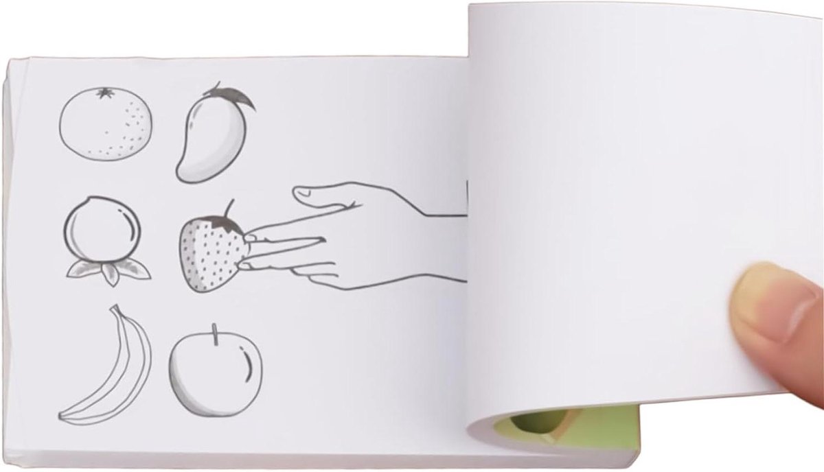 Animatie Prentenboek - Magisch Rekwisiet Boek - Publiek Boeien - Interactieve Fruit Voorspelling - 15 x 10 x 2 cm