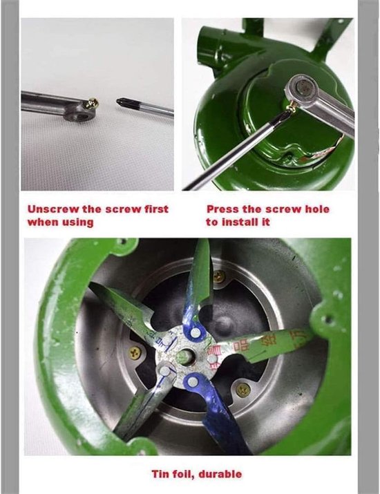 Handaangedreven Smeedmachine - Buiten Koken Ventilator - Vuur Maken - Duurzame Metalen Constructie - 250W - Groen — afbeelding 4