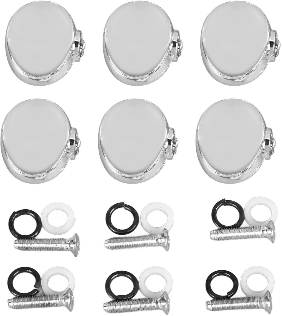 Dailygoods - 6-delige Metalen Gitaar Tuning Peg-knoppen voor Eenvoudige Installatie