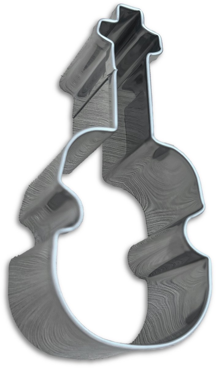 Winkrs - Uitsteekvorm Gitaar Muziekinstrument - 8x3,5cm - RVS metaal koekjesvorm