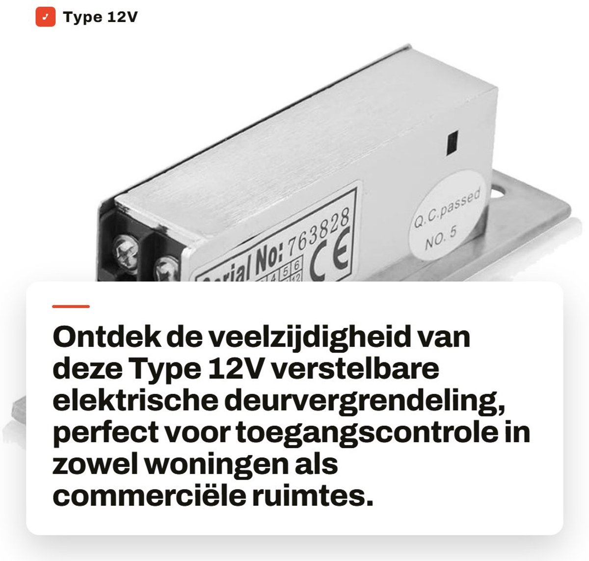 Dailygoods - Type 12V Verstelbare Elektrische Deurvergrendeling - Dubbele Vergrendeling - Veilig en Eenvoudig te Installeren - Zilverkleurig - Toegang...