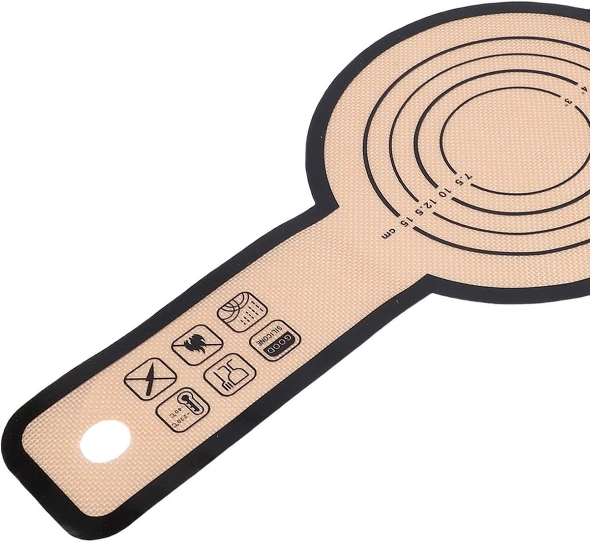Broodsling Siliconen - Bakmat Oven - Brood Bakken - Lange Handgrepen - 56x21 cm - Zwart