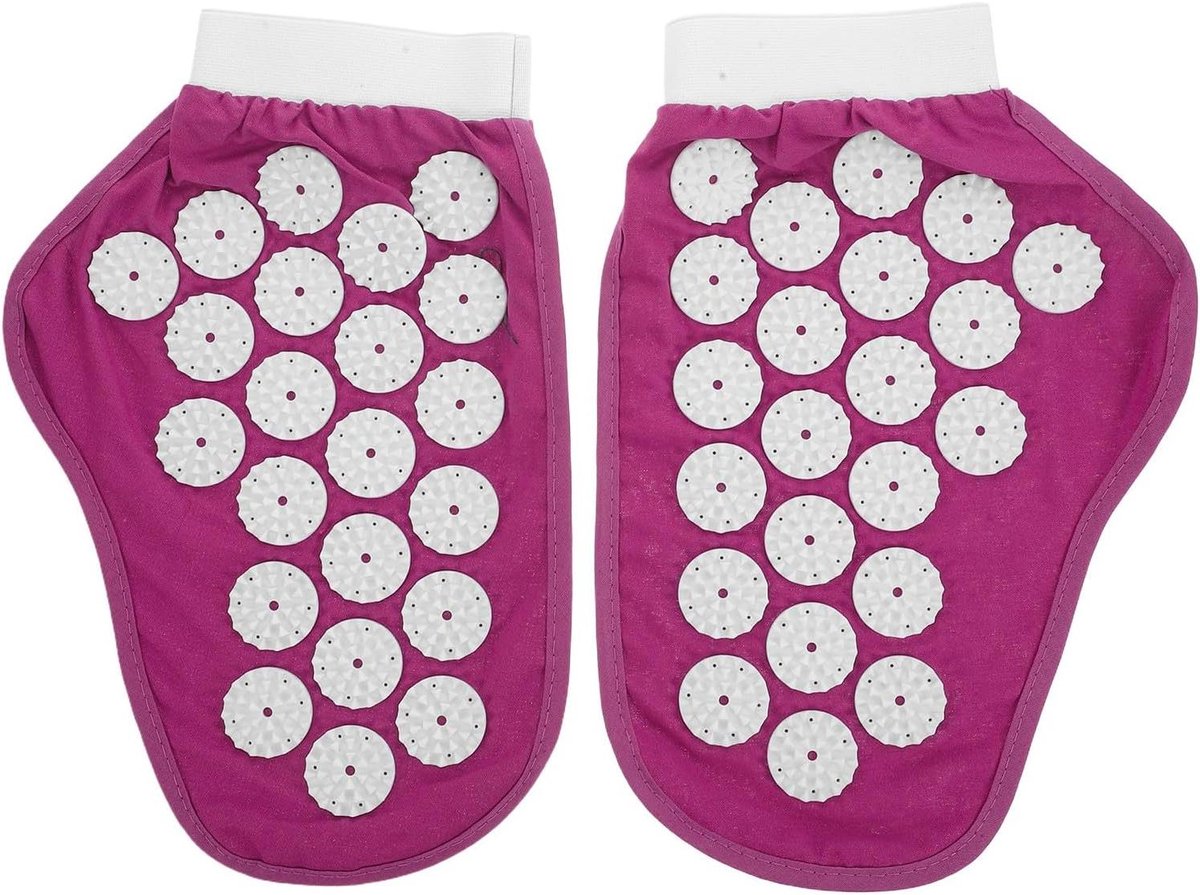 Massagehandschoenen - Acupressuur handschoenen - Handen Ontspannen - Met Massagenoppen - 29 x 20 cm - Paars