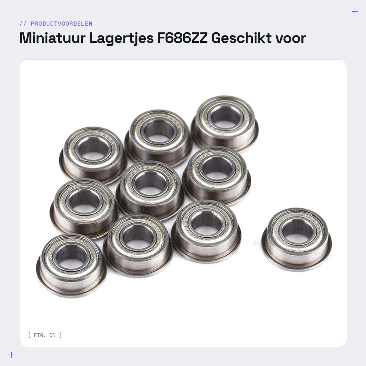 Dailygoods - Miniatuur Lagertjes - F686ZZ - Geschikt voor 3D Printer - 6x13x5mm - Flens Lagertjes - Ideaal voor Precisiewerk