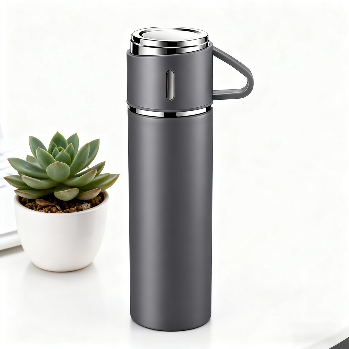 REDOM RVS Thermosfles 500 ml - Isolatiefles voor Werk, Sport & Reizen thumbnail 5