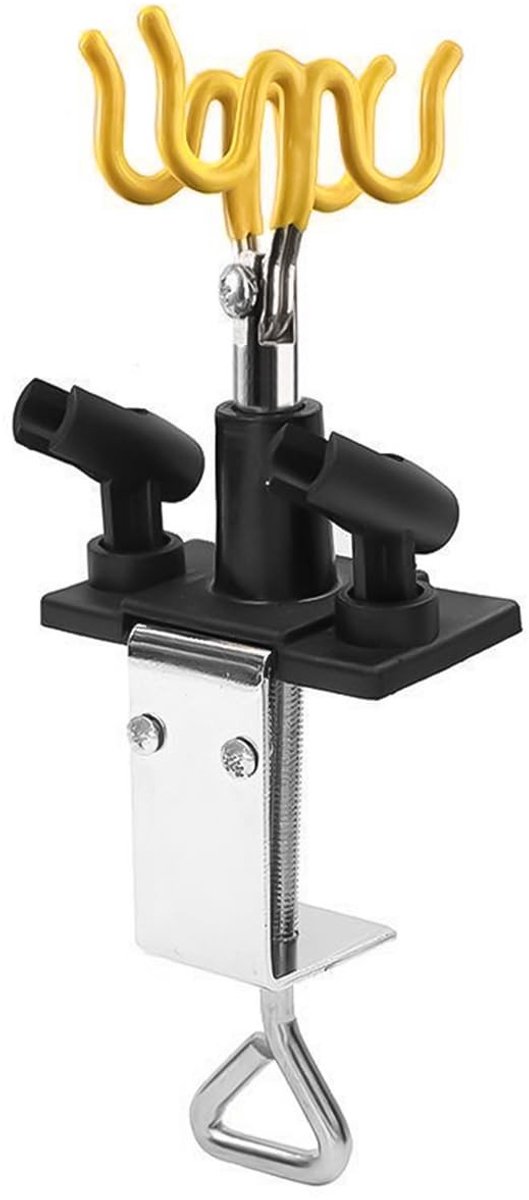 Dailygoods- Airbrushhouder 360° Draaibaar - Klem/Bevestiging - Organizer voor 4 Airbrushes - Geschikt voor Kunstenaars - Stabiel en Betrouwbaar - Airbrushstand