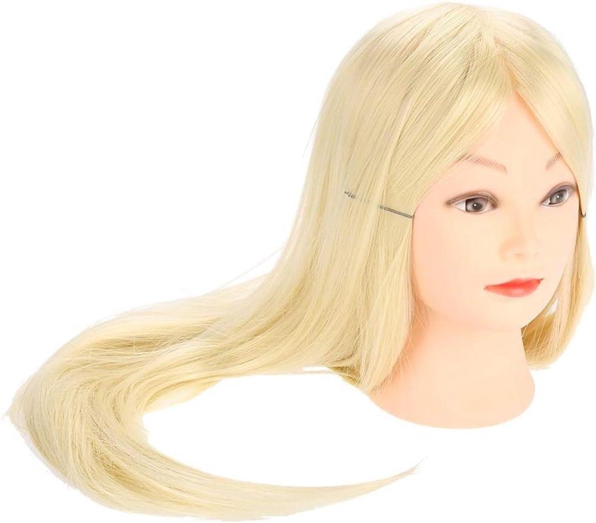 Haarstyling Oefenhoofd - Kappers Oefenhoofd - Kapsels Oefenen - Haarvriendelijk Ontwerp - 50-75 cm - Bruin
