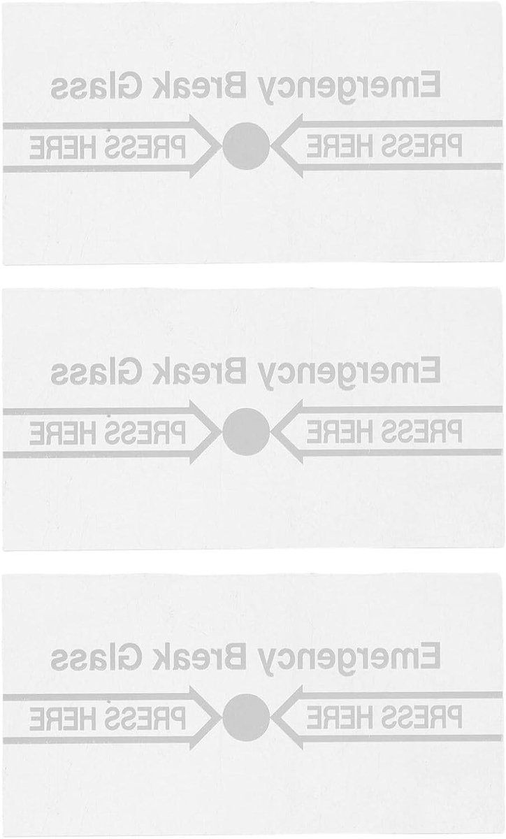 Alarm Glas Platen - Noodglas Deksel - Noodsituatie Activering - Snelle Vervanging - 3 Stuks - Transparant