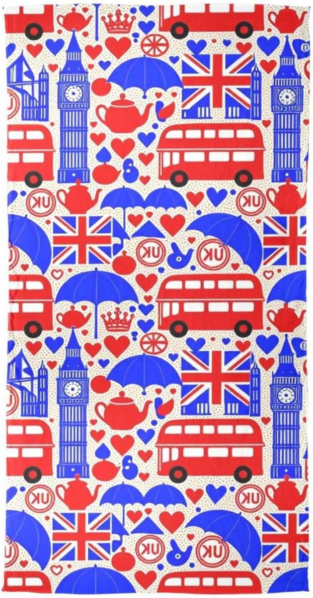 Zijden Sjaal - Haar Sjaal - Mode Accessoire - Uniek Print Ontwerp - 180 x 90 cm - Rood Blauw