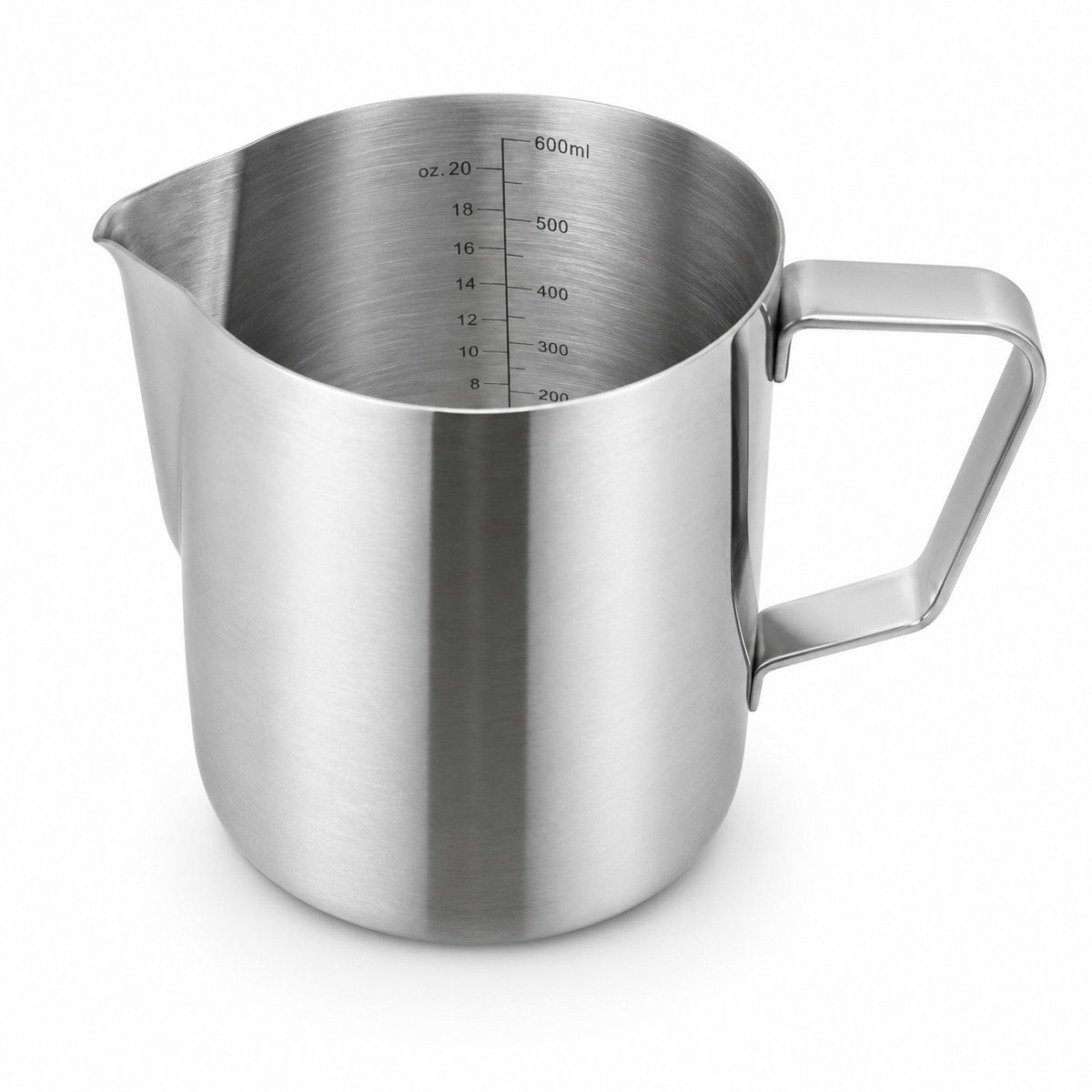 My Green Deal – RVS Melkkan Zilver 600 ml – Melkopschuimkan – Barista Pitcher – Premium 304 RVS – Latte Art & Vaatwasserbestendig