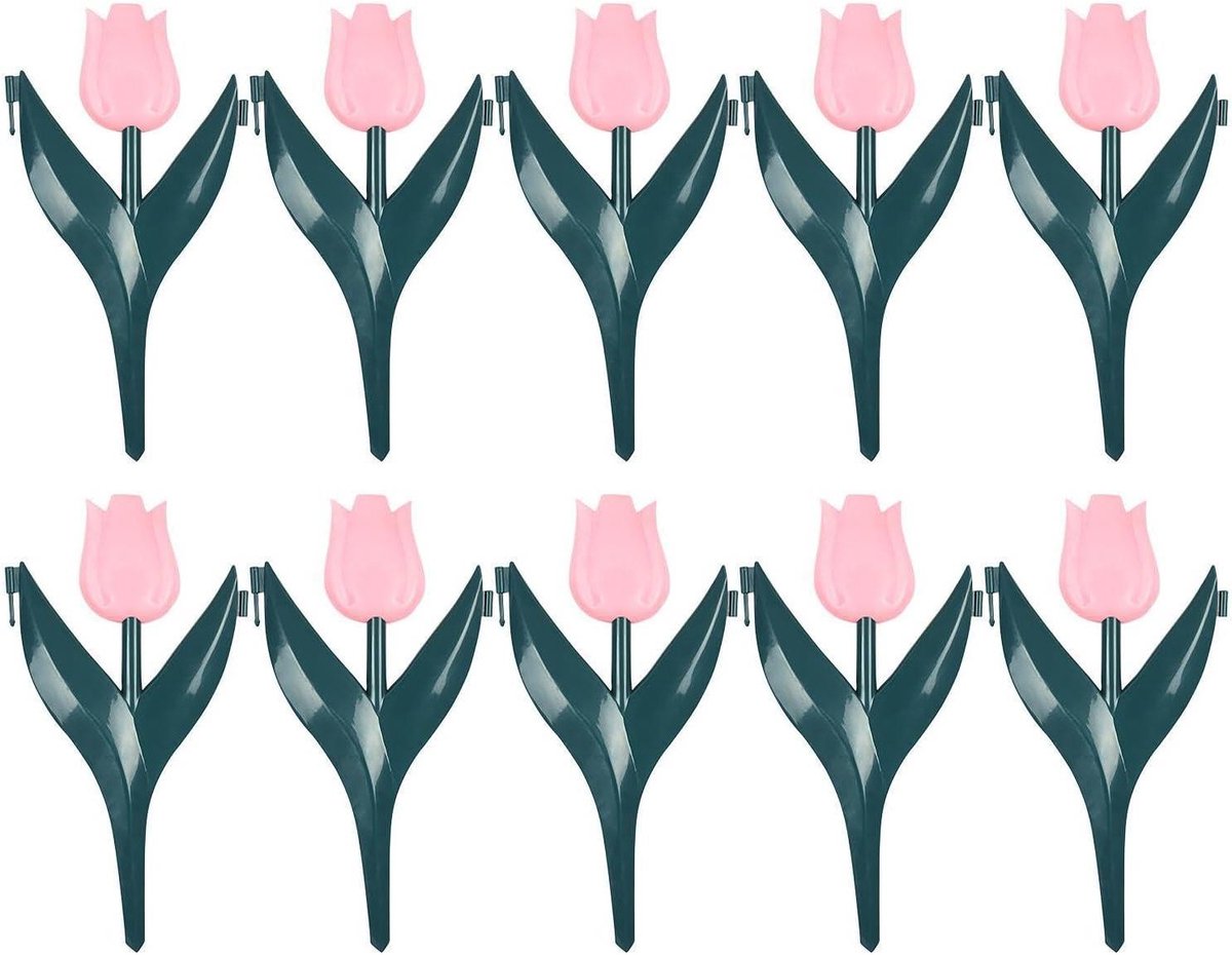 Bloembedrand - Tuinafzetting - Tuin Decoratie - Bloemvormig Design - 10 Stuks - Roze
