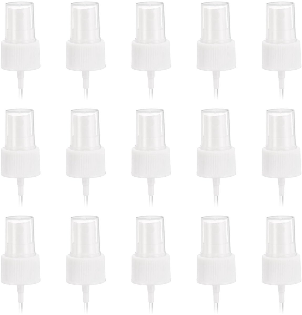 Dailygoods- Spraykop 50 Stuks - Herbruikbare Spuitkop - Fijne Atomizer - Duurzaam Plastic - Geschikt voor Essentiële Olie - Transparante Deksel - Sprayfles