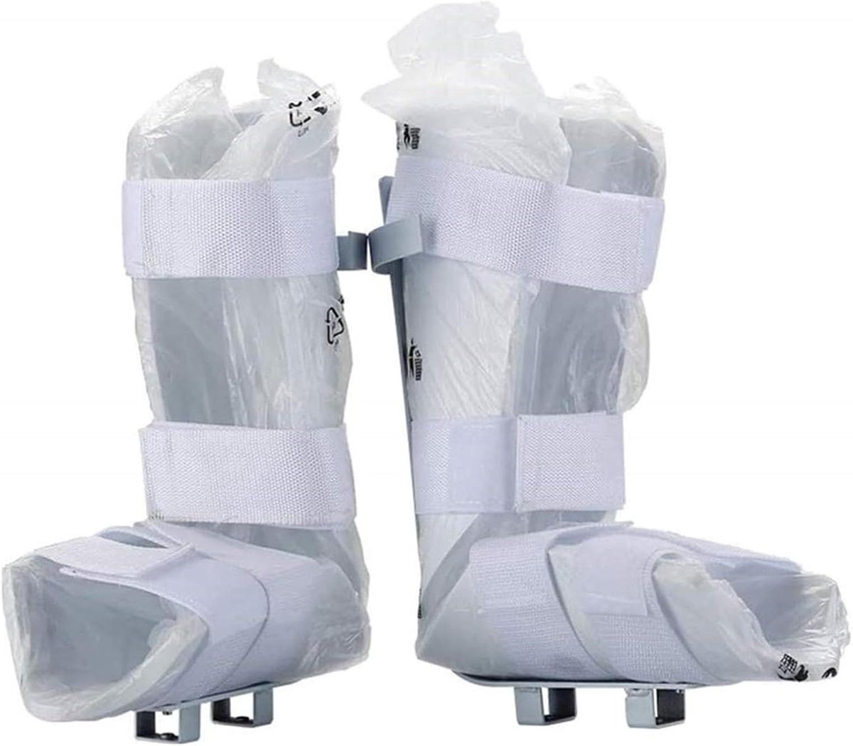 Pedaal Steun - Hometrainer Accessoire - Revalidatie Training - Verstelbare Riemen - 33 x 25 cm - Wit