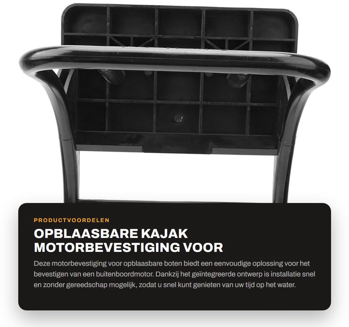 Dailygoods- Motorbevestiging Geïntegreerde Steun - Opblaasbare Boot - Buitenboordmotor - Vissersboot - PVC - Lichtgewicht en Duurzaam - Motorsteun