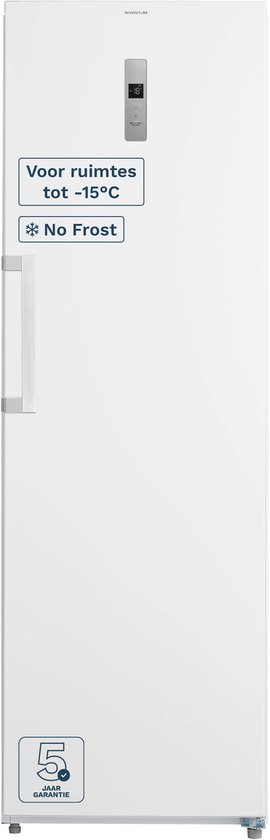 Inventum VR1850W No Frost kastmodel vriezer energiezuinig - 272 liter - 185 cm hoog - Supervriezen - Superkoelen - Energielabel C - Ledverlichting - Geschikt voor garage tot -15°C - Diepvrieskast - Vrijstaand - 8 lades/vakken - Wit