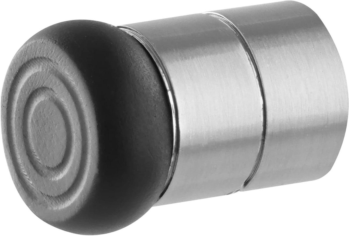 Deurstops - Muurstop Vloerstop - Deuren Beschermen - Individueel Verstelbaar - Ø 20-23 x 32 mm - Zilver Zwart