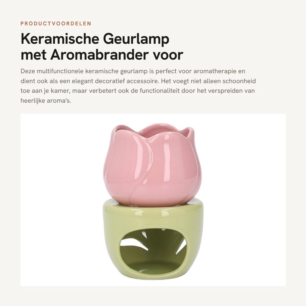 Dailygoods- Geurlamp Multifunctioneel - Aromabrander - Kaarsenhouder - Keramiek - Antislip - Compact en Draagbaar