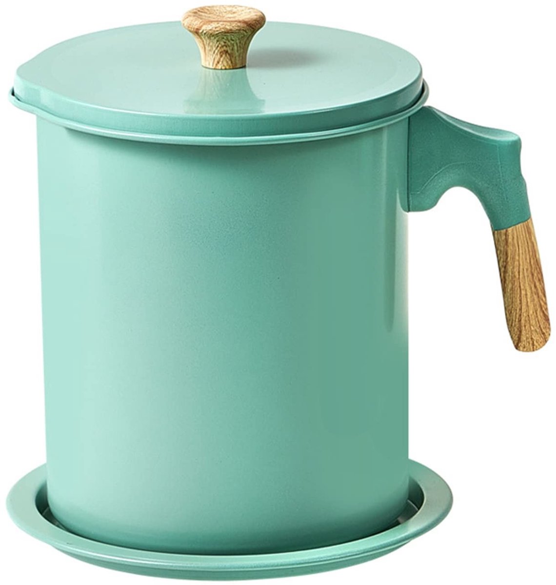 Dailygoods- Spekvetcontainer 1,4L - Oliezeef met Deksel - Lekvrije Schenktuit - Ergonomische Handgreep - Voedseloliecontainer - Stijlvol Ontwerp - Oliecontainer