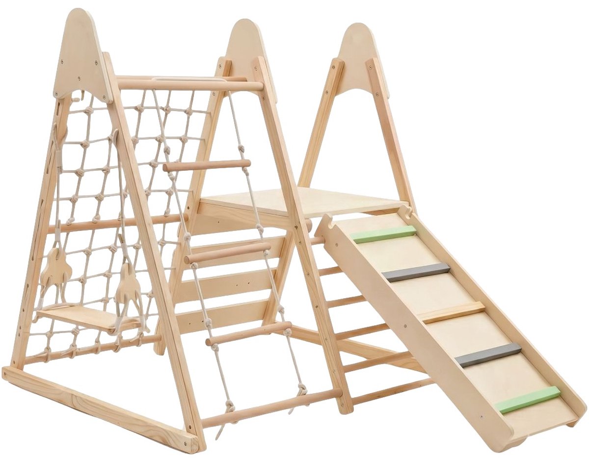 Moni Toys Little Gym 4-in-1 Houten Speeltoestel